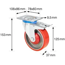 wagner® design yourself Schwerlast-Lenkrolle RO 0225 300 kg