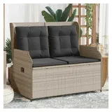 vidaXL Gartenbank 110 x 95 x 67 cm Hellgrau