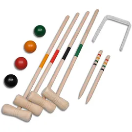 vidaXL Krocket-Set Holz 4 Spieler