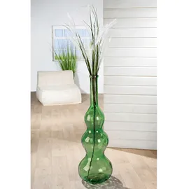 Gilde Vase Balleros aus Glas - bauchige Form - grün - Höhe 75cm x Ø 27cm - Dekovase