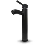 Schwarz Wasserhahn Bad Waschtisch Armatur Waschbecken Mischbatterie Wasserfall