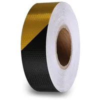 Perel Reflektierendes Wabenband 5cm x 5m - schwarz/gelb