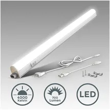 B.K.Licht LED Unterbauleuchte Lichtleiste Küchenlampe Arbeitslicht Werkstattleuchte, LED fest integriert, Neutralweiß 57,3 cm