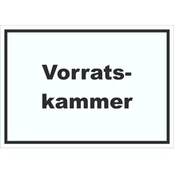 Vorratskammer Schild mit Text Pantry Reserve waagerecht A6 (105x148mm)