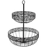 SECRET DE GOURMET Obstkorb 30 cm Schwarz