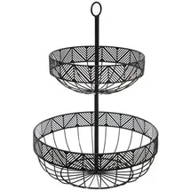 SECRET DE GOURMET Obstkorb 30 cm Schwarz