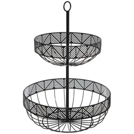 SECRET DE GOURMET Obstkorb 30 cm Schwarz