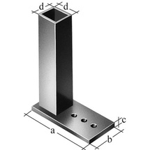 GAH Alberts Universalpfosten 30 x 30 mm grau 700300