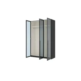 Sconto Drehtürenschrank Dreamer 152,2 x 236 x 58 cm Schwarz
