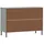 vidaXL Sideboard OSLO mit Metallbeinen Grau 113x40x77 cm Massivholz