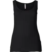 Sheego Tanktop SHEEGO, Damen, Gr. 46, schwarz, 100% Baumwolle,