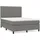 vidaXL Boxspringbett 140 x 200 cm Dunkelgrau