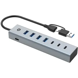 Conceptronic USB-Hub 7-Port USB 3.0 Hub, 5Gbps, USB-C x 3, USB-A x 4