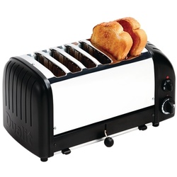 Gastro Dualit Toaster 6, Edelstahl + schwarz