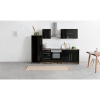 Kochstation Küchenzeile »KS-Samos«, mit E-Geräten, Breite 270 cm, schwarz