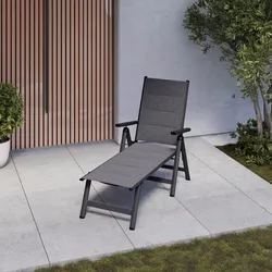 Gartenliege Werner Grau Aluminium
