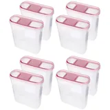 BestLivings Vorratsdose 8,5 x 22 x 26 cm 8-tlg. rosa