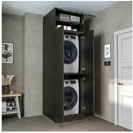 roomart Dora Waschmaschinenschrank 70 x 73,8 x 0 cm Schwarz