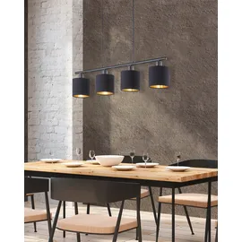 Trio Tommy 4-flg. schwarz matt/schwarz