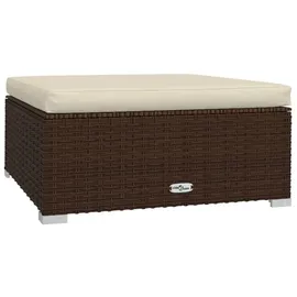 vidaXL Gartenhocker mit Kissen braun