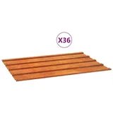vidaXL Dachplatten 36 Stk. Rostig 60x44 Cm Cortenstahl - Vidaxl
