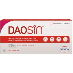 DAOSiN® Tabletten DAO unterstützt den Abbau von Histamin aus der Nahrung im Darm