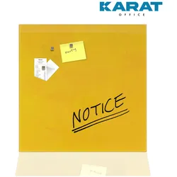 Karat office Design-Glas-Memoboard   Print   Gelb