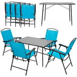 4 Pers. Sitzgruppe Campingmöbel Camping Garnitur Tisch Stuhl Set Campingtisch