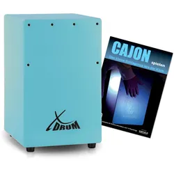 XDrum KC-37B Kinder-Cajon Blau Set mit Schule