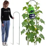 Gartenstütze Bogenform - Pflanzengestell für den Garten - Dauerhaftes Stahlgestell - 120 cm - Grün