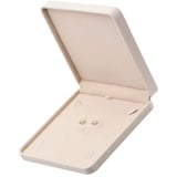 P Prettyia Samt Schmuckset-Box Schmucketui Schmuckkasten Schmuckschatulle Schmuckbox Schmuckvitrine - Beige