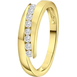 Lucardi Ringe 925 Silber Gold - 52mm Damen 