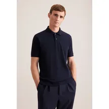 Seidensticker Poloshirt SEIDENSTICKER "Regular", Herren, Gr. M, blau (navy), 100% Baumwolle, unifarben, regular fit, Shirts, Polo Uni