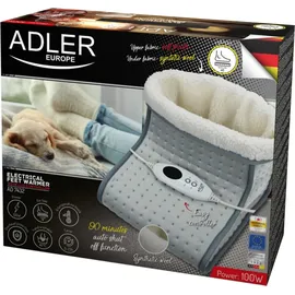 Adler AD 7432 Fußwärmer mit 4 Temperaturstufen 100W Leistung, ferngesteuert, automatische Abschaltung grau-weiß