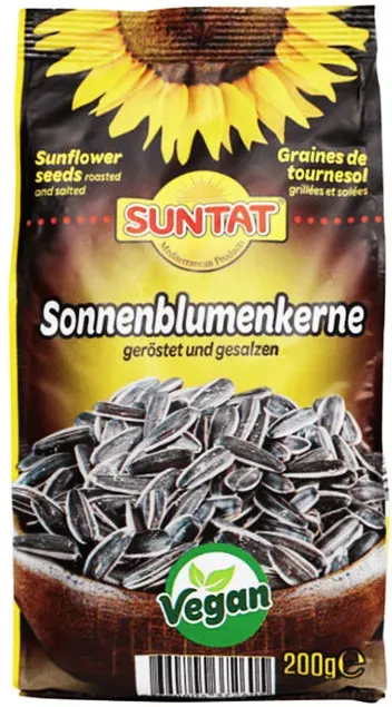 Suntat Schwarze Sonnenblumenkerne geröstet & gesalzen