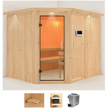 Karibu Sauna Marit inkl. 9 kW Bioofen + ext. Steuerung