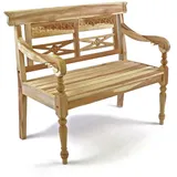 VCM Gartenbank Kinder Teak Holz natur 80cm x B. 40cm x H. 64 cm
