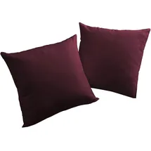 Wirth Newbury Kissenhüllen-Set, 60% Polyester, 40% Baumwolle, aubergine, 40x40 cm,