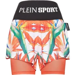 PLEIN SPORT Damen Shorts W Jogging Shorts, Wei?, L