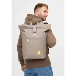 Rucksack DERBE "Ruck", Gr. one size, cobblestone, Obermaterial: 100% Polyester, Rucksäcke, Wasserabweisend, Roll Up