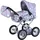 Knorrtoys 63144 - Kombi-Puppenwagen Ruby Star Grey Pink, mit Zubehör, umbaubar, Schieberhöhe: 34-62cm