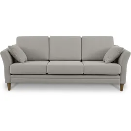 Home Affaire 3-Sitzer HOME AFFAIRE "Arellano, Breite 217 cm", beige (sand), B:217cm H:87cm T:86cm, Sofas, klassisches Design, 2 Zierkissen inklusive, Webstoff fein