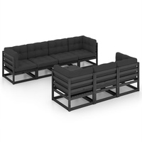 vidaXL 8-tlg. Garten-Lounge-Set mit Kissen Kiefer Massivholz