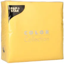 Papstar Servietten, 1-lagig 1/4-Falz 33 cm x 33 cm gelb