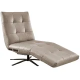 Kawola Relaxliege, Grau, Schwarz, Leder, Echtholz, 1-Sitzer, Füllung: Komfortschaum, 82x115x156 cm, Wohnzimmer, Sessel, Relaxliegen