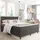vidaXL Boxspringbett Dunkelgrau Stoff 180x200 cm