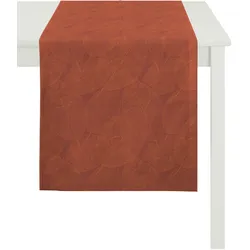 Tischdecke APELT "3301 INDIAN SUMMER" Gr. 2, bunt (orange, rotbraun), B:85cm L:85cm, Polyester, Viskose, Tischdecken
