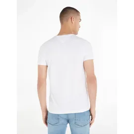 Tommy Hilfiger Core Stretch Slim Fit C Kurzarm-T-Shirt White 3XL