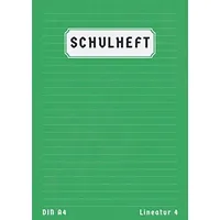 Independently published Schulheft A4 Lineatur 4: Liniert 50 Blatt | 4 Klasse Schreibheft Din A4 Lineatur 4 Ohne Rand | 4 Schuljahr Homeschooling und Schulanfang | Grün