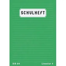 Independently published Schulheft A4 Lineatur 4: Liniert 50 Blatt | 4 Klasse Schreibheft Din A4 Lineatur 4 Ohne Rand | 4 Schuljahr Homeschooling und Schulanfang | Grün